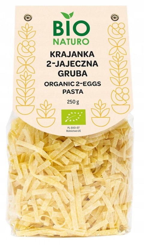 Makaron krajanka 2-jajeczna gruba BIO 250g BioNaturo