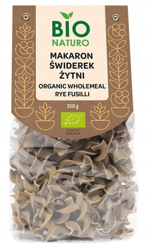 Makaron świderek żytni BIO 350g BioNaturo