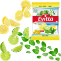 CUKIERKI EVITTA BEZ CUKRU CYTRYNA LIMONKA MIĘTA