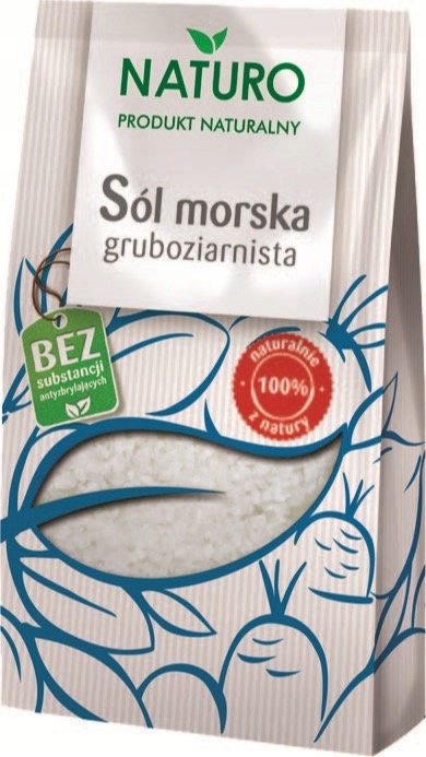 Sól morska gruboziarnista 500g Naturo