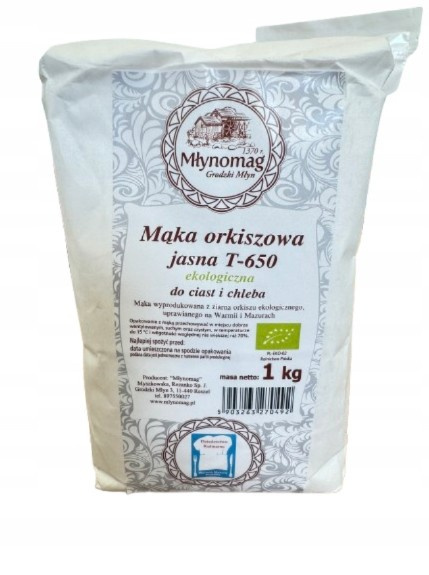 Mąka Orkiszowa Jasna Ekologiczna 1000g / Młynomag